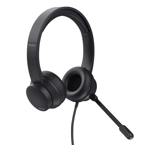 Trust HS-150 laidinės juodos ausinės su mikrofonu image 3