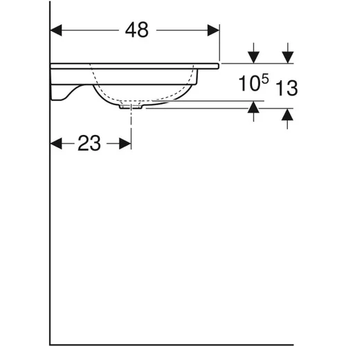 Geberit iCon baldinis praustuvas 501.843.00.3, 60 cm, baltas image 3