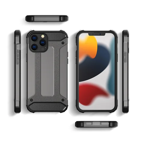 Armora hibridinis dėklas iPhone 13 Pro, juodas image 3
