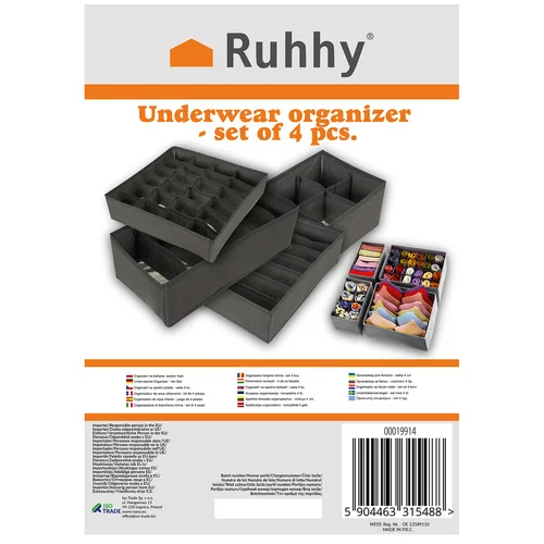 Ruhhy apatinių organizatorių rinkinys, 4 vnt. image 3