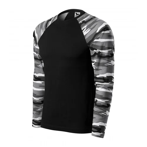 Malfini 166 kontrastingi marškinėliai, ilgomis rankovėmis, L, Kamufliažinė pilka image 3