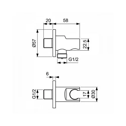 Ideal Standard BC807XG Rankinio dušo laikiklis juodas matinis image 2