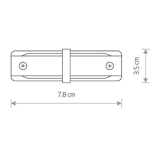 Nowodvorski Profile Straight Connector 9453, 78 mm image 2