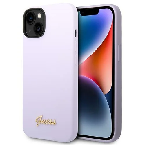 Guess silikoninis dėklas iPhone 14/15 Plus, purpurinis image 1