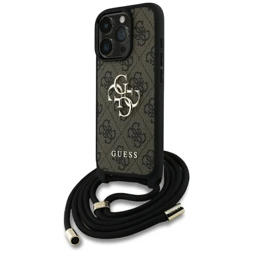 Guess 4G Didelio logotipo dėklas iPhone 16 Pro, rudas image 1