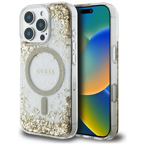 Guess HC MagSafe dėklas iPhone 16 Pro Max, auksinis image 1