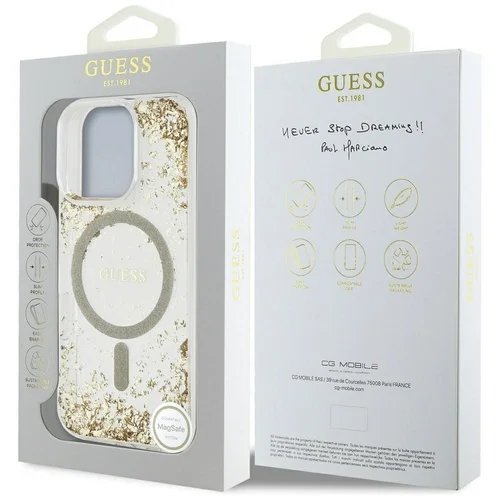 Guess HC MagSafe dėklas iPhone 16 Pro Max, auksinis image 2