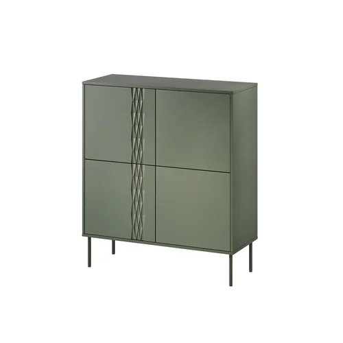 Cama TRESSE 4 durų komoda 100 × 40 × 110 cm, matinė žalia image 1