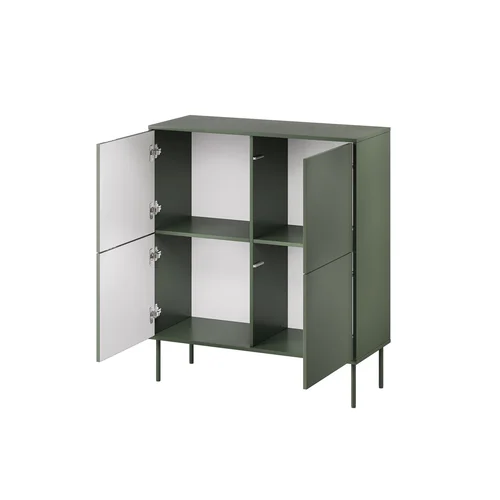 Cama TRESSE 4 durų komoda 100 × 40 × 110 cm, matinė žalia image 2