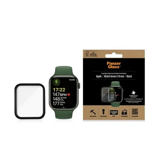 PanzerGlass grūdintas stiklas Apple Watch 7 41 mm, juodas image 1