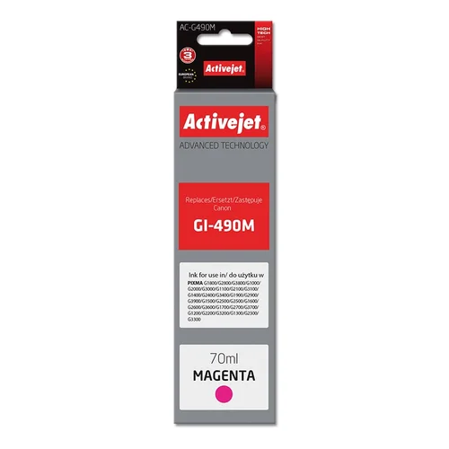 Activejet AC-G490M magenta 70 ml rašalo kasetė image 1