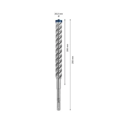 Bosch SDS-plus Grąžtas gelžbetoniui 20x200x250 mm, 1 vnt. 2608900142 image 3