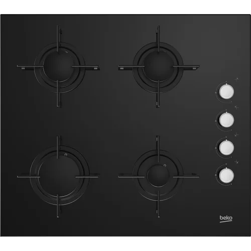 Beko HILG64120S 60 cm juoda dujinė kaitlentė image 1
