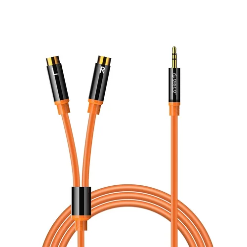 Orico AXRF 3,5 mm į 2 RCA, 3 m, oranžinis image 1