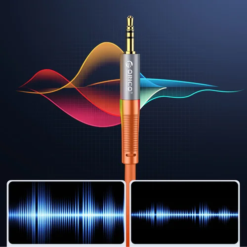 Orico AXRF 3,5 mm į 2 RCA, 3 m, oranžinis image 3