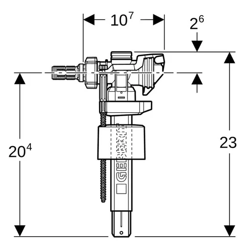 Geberit Prileidimo vožtuvas 383 1/2 3/8 image 2