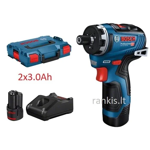 Bosch GSR 12V-35 HX, 12V, 2x3.0Ah + lagaminas image 1