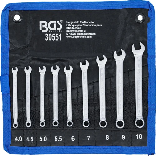 BGS technic 30551 kombinuotų raktų rinkinys 4–10 mm, 9 vnt. image 1
