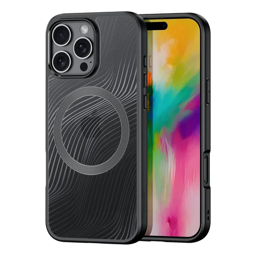 Dux Ducis Aimo Mag MagSafe dėklas iPhone 16 Pro Max, juodas image 1