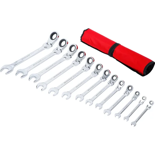 BGS technic 30012 šarnyrinių terkšlinių raktų rinkinys 13 vnt. 8–32 mm image 2