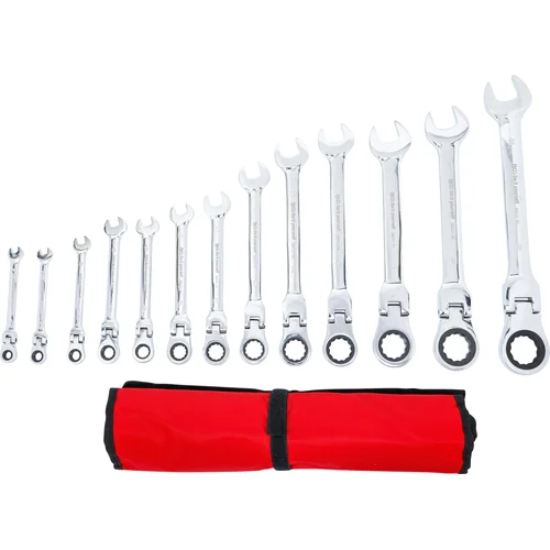 BGS technic 30012 šarnyrinių terkšlinių raktų rinkinys 13 vnt. 8–32 mm image 3