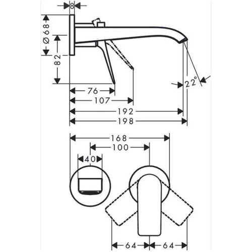 Hansgrohe Vivenis 75050670 Praustuvo maišytuvas, Juodas image 2