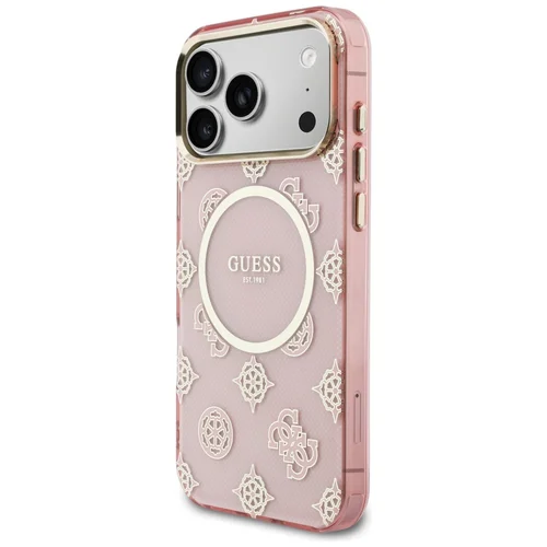 Guess IML Peony Dot MagSafe dėklas iPhone 17 Pro Max, rožinis image 2