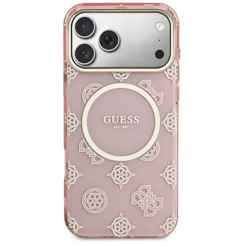 Guess IML Peony Dot MagSafe dėklas iPhone 17 Pro Max, rožinis image 3