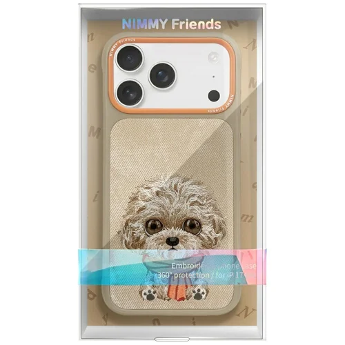 Nimmy Didelės Akys Augintinis 2.0 šuniuko dėklas iPhone 17 Pro Max, kreminis image 2