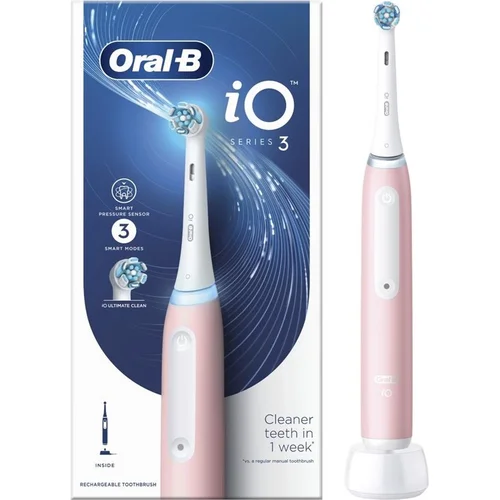 Braun Oral-B iO Series 3 Elektrinis dantų šepetėlis Rožinis image 3