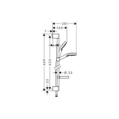 Hansgrohe Crometta 26553400 sidabro dušo komplektas image 2