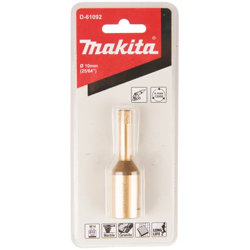 Deimantinis grąžtas Makita D-61092, 10 mm (M14) image 2