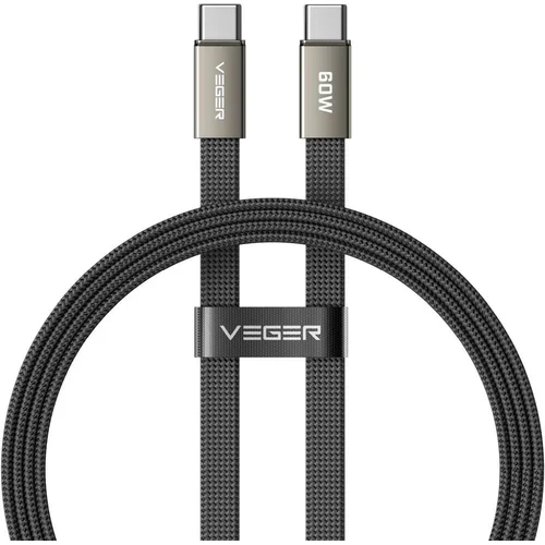 VEGER CC06-MTB USB-C į USB-C laidas 1,2 m 60 W juodas image 1