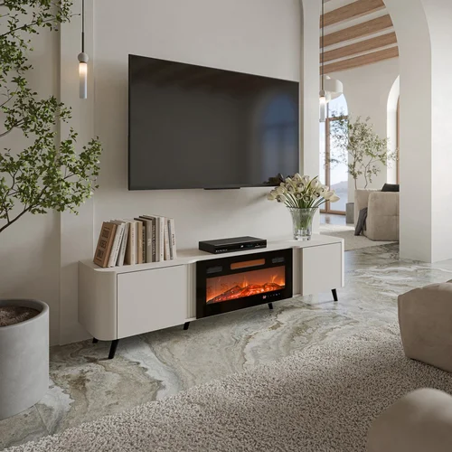 Cama Volare RTV spintelė 200 × 39 × 49 cm su židiniu, kašmyro image 3
