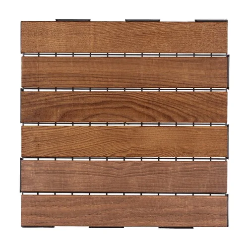 Terasų plytelė termo uosio 30 x 30 x 2 cm, ruda, 6 vnt image 1