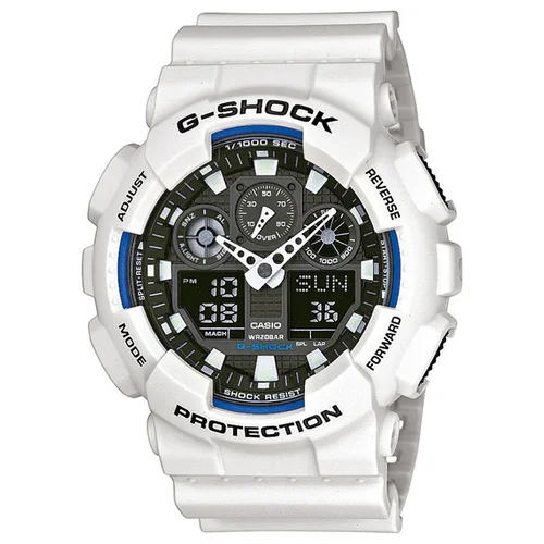 Casio G-Shock GA-100B-7AER vyriškas laikrodis, baltas image 1
