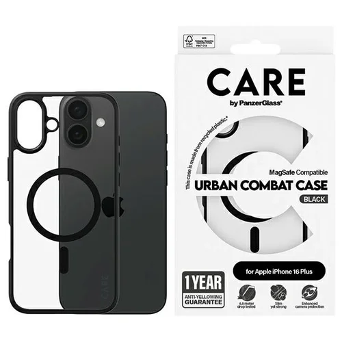 CARE by PanzerGlass Flagship Urban dėklas MagSafe, iPhone 16 Plus, skaidrus image 1