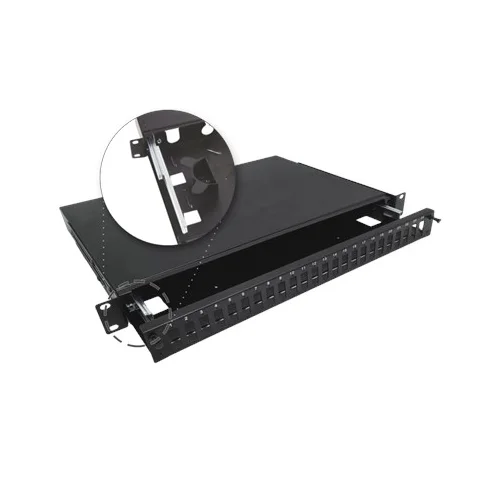 Alantec FOP-1U-24SCD-C-P 19 col. teleskopinis optinis pultas image 1