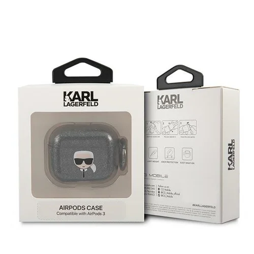 Karl Lagerfeld Karl'o Galvos dėklas AirPods 3, juodas image 3