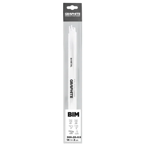 GRAPHITE BIM 300 x 20 x 0.9 – 14TPI, 2 vnt. image 2
