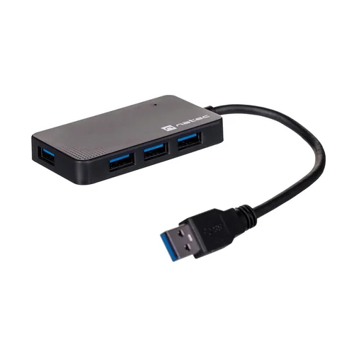 NATEC Moth USB 3.0 šakotuvas, 4 prievadai, juodas image 2