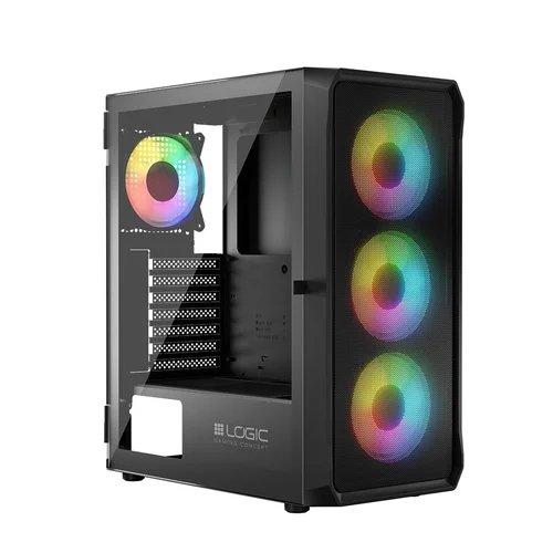 Logic PORTOS ARGB Midi Tower USB 3.0 korpusas, juodas image 2