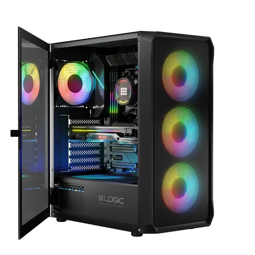 Logic PORTOS ARGB Midi Tower USB 3.0 korpusas, juodas image 3