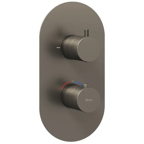 ES 063.20GB.O2.RB07C Termostatinis potinkinis maišytuvas 2 funkcijų be korpuso Graphite Brushed image 2