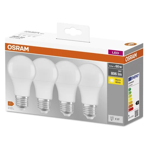 Osram LED A60 8.5W E27 2700K 806 lm 4 vnt image 2