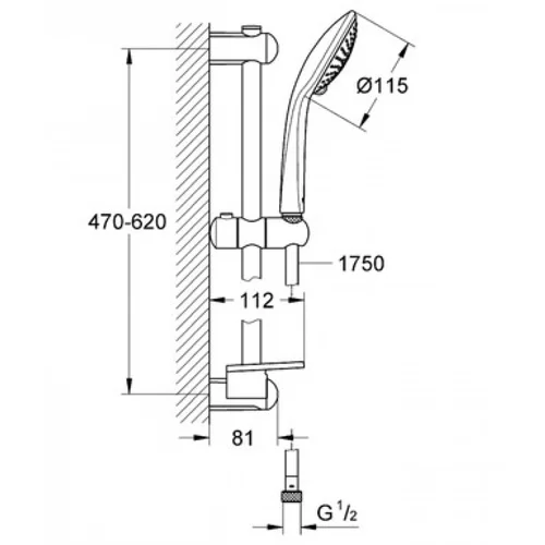 GROHE Euphoria Champagne 600 dušo komplektas U4GRO-27232001 image 2