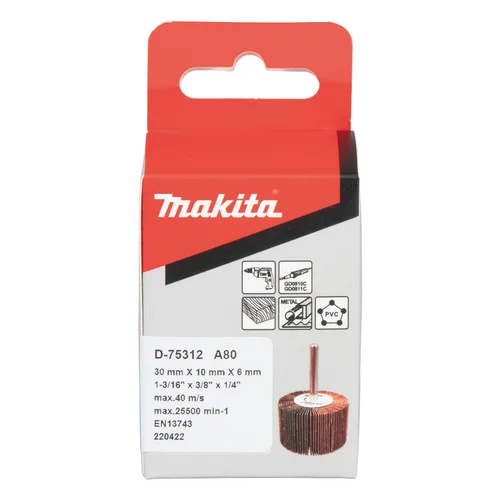 Makita D-75312 Lapelinis šlifavimo antgalis Ø30 x 10 mm, A80 image 3