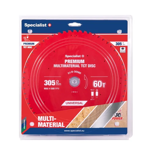 Specialist+ Pjovimo diskas Multimaterial PREMIUM 305x60T 30mm image 1