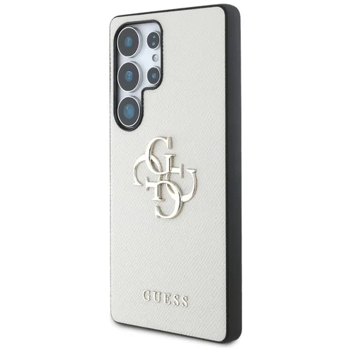 Guess Grained Big 4G Logo dėklas Samsung Galaxy S25 Ultra, smėlinis image 2