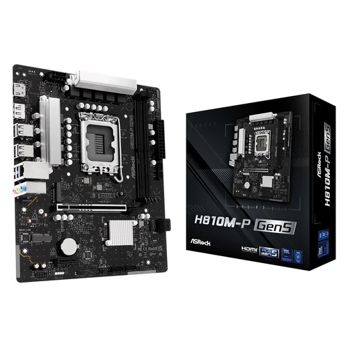 ASRock H810M-P GEN5 micro ATX pagrindinė plokštė image 1